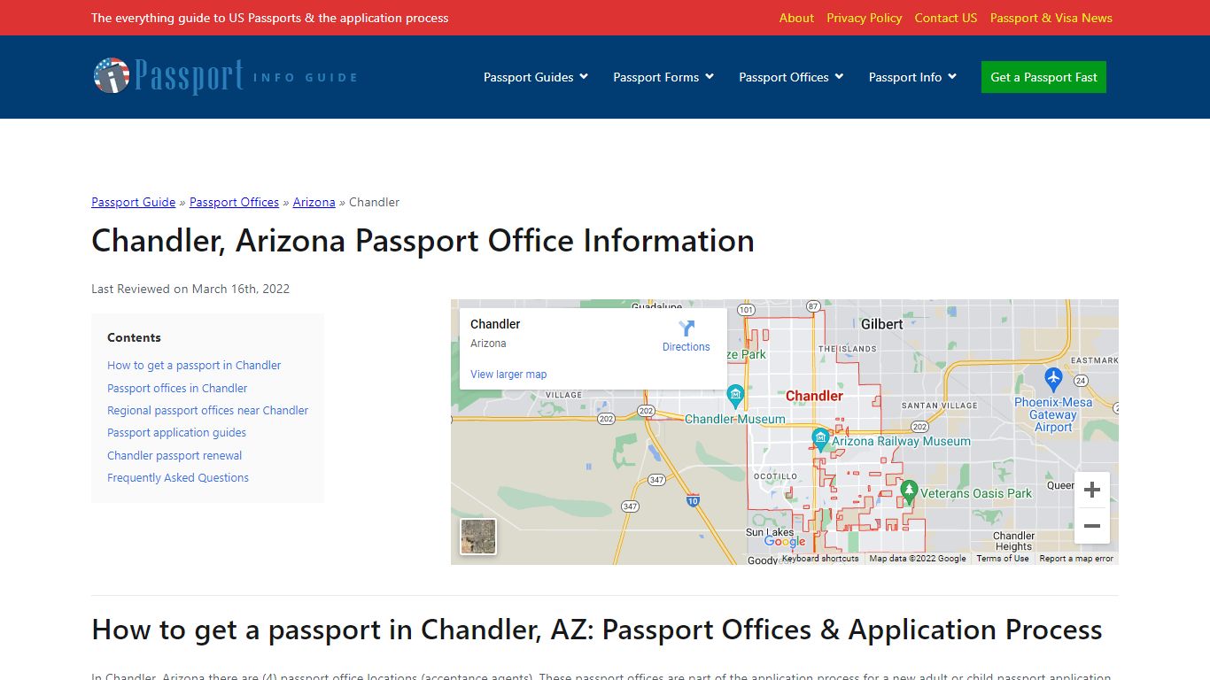 Chandler Passport Offices - Get a Passport in Chandler, AZ - Passport ...