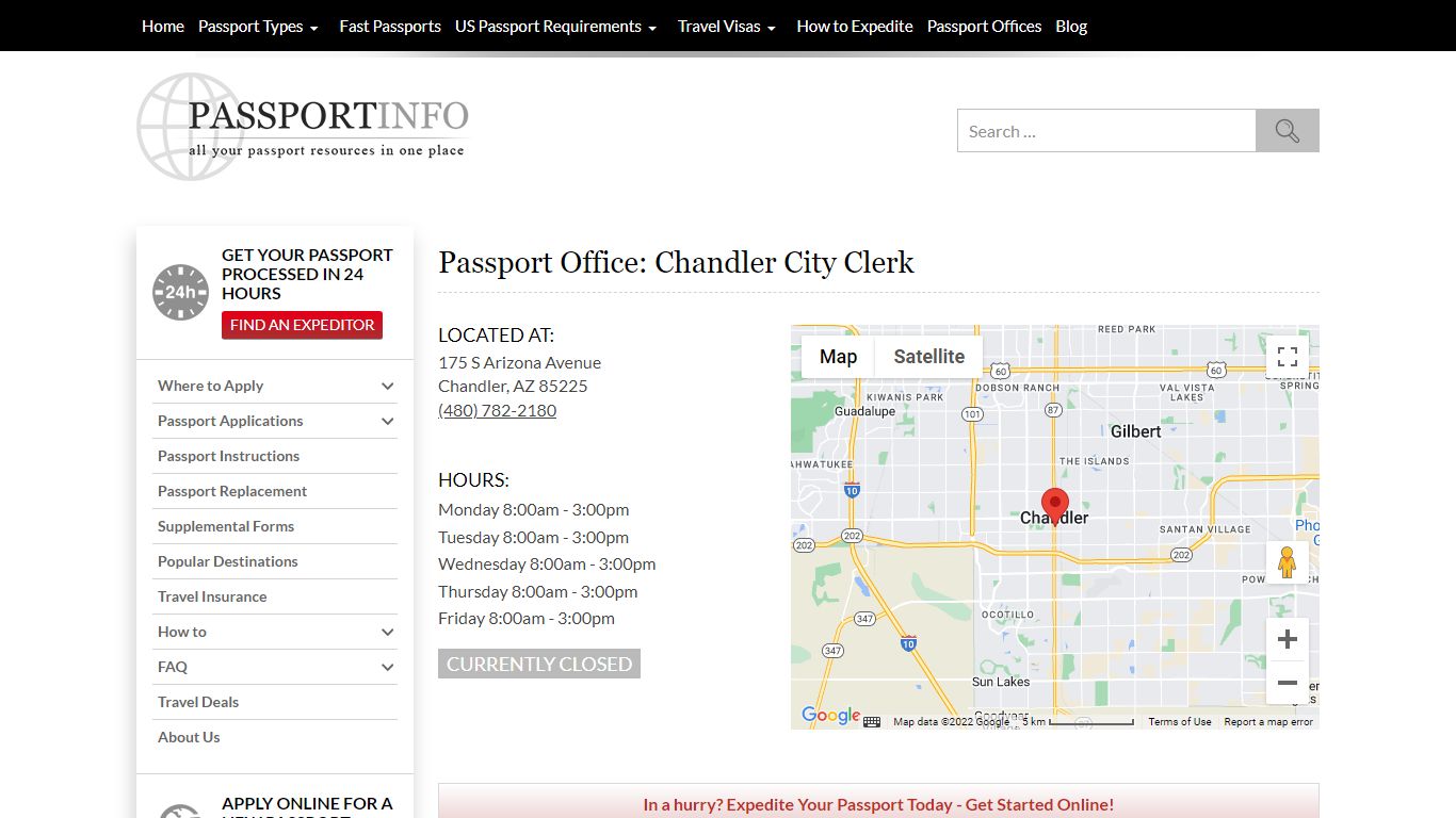 Passport Office: Chandler City Clerk | Passport Info