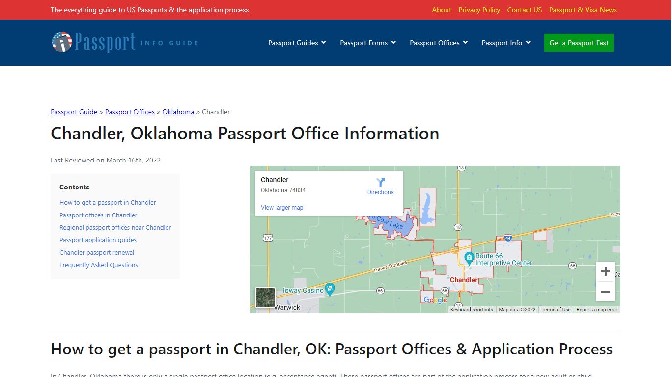 Chandler Passport Offices - Get a Passport in Chandler, OK - Passport ...
