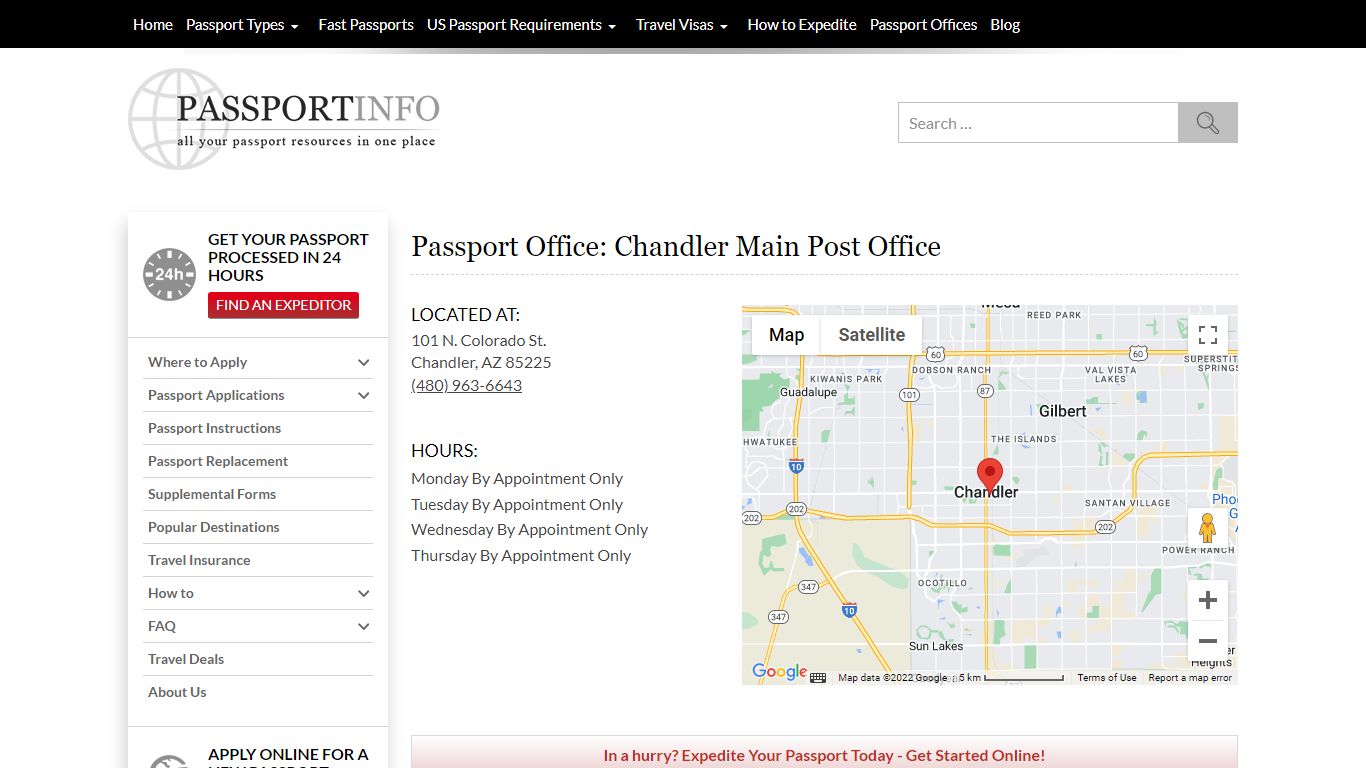 Passport Office: Chandler Main Post Office